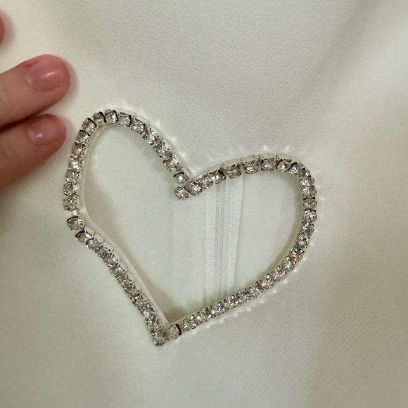 White Embellished Heart Cut Out Dress - Nasty Gal - Picture 7 of 7